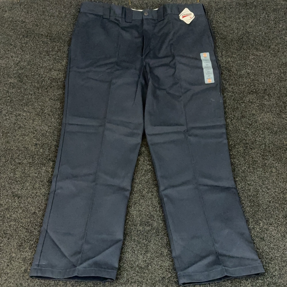 Dickies Pants Mens 46x34 Blue 875 Relaxed Fit Work Pant Stain Release Scotchgard